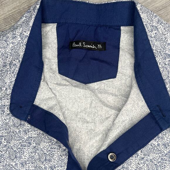 Boys Paul Semin Xl Collar Button Up Shirt - Picture 4 of 6